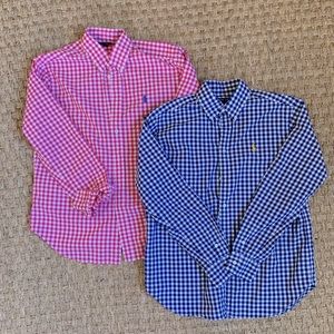 Ralph Lauren Women’s Gingham Button Down Size L/G